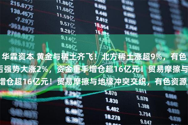华霖资本 黄金与稀土齐飞！北方稀土涨超9%，有色50ETF(159652)午后强势大涨2%，资金重手增仓超16亿元！贸易摩擦与地缘冲突交织，有色资源为王！